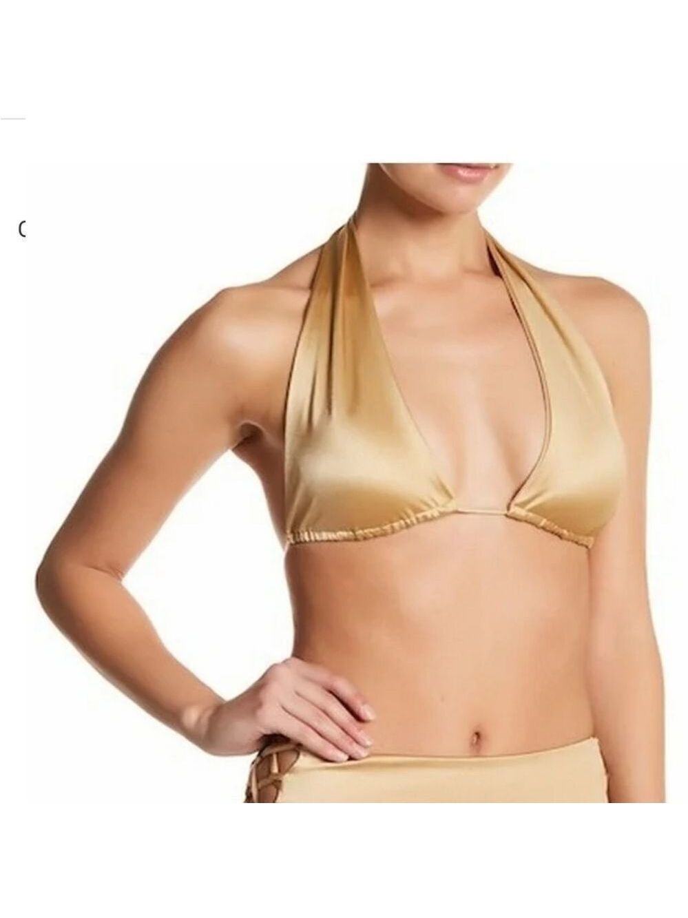 Lovers + Friends Gold Swim Top - Medium